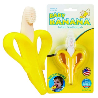 baby banana baby & toddler toothbrush pack