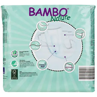 bambo nature biodegradable diapers pack