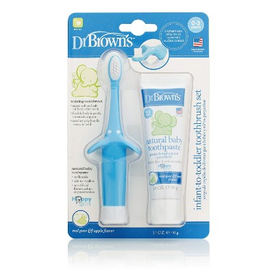 dr. brown's set baby & toddler toothbrush package