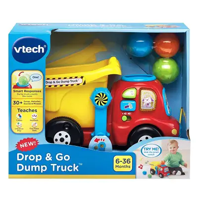 drop & go dump truck car toy package