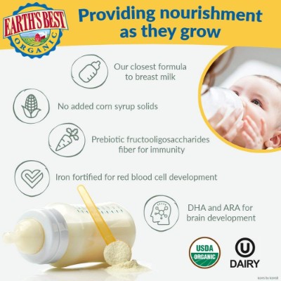 earth's best organic dairy baby formula features