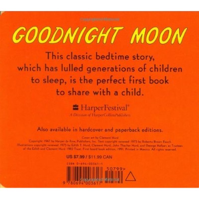 goodnight moon book for 3 year olds back