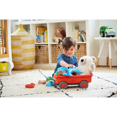 green toys wagon pull toy for kids model