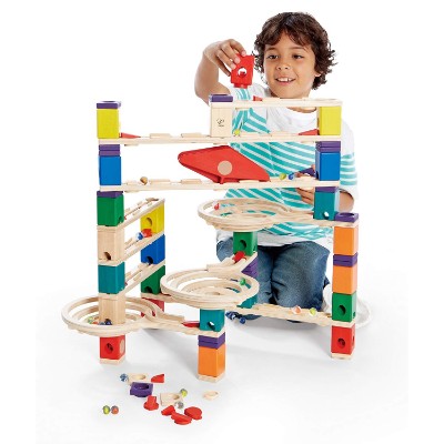 quadrilla wooden marble runs for kids playing