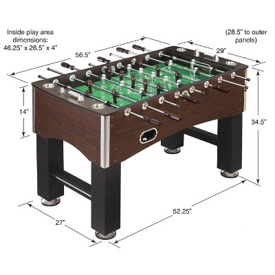 warrior professional foosball table dimensions