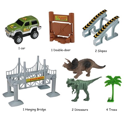 lydaz race track dinosaur toys for kids pieces