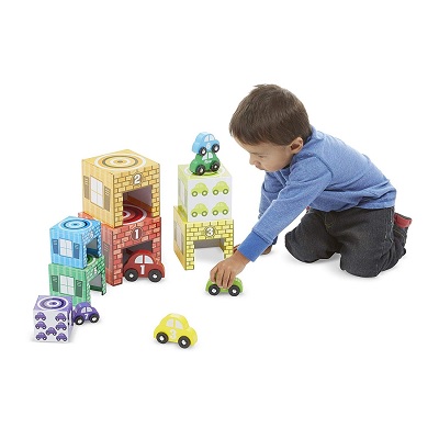 melissa & doug nesting & sorting toy cars kid playing