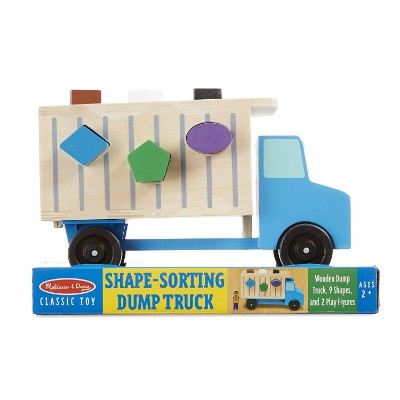 melissa & doug shape-sorting dump truck wooden toy for kids and toddlers packaged