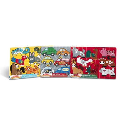 melissa & doug mix 'n match wooden puzzle designs