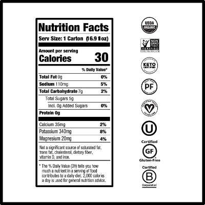 nooma organic electrolyte juice for kids nutrient facts