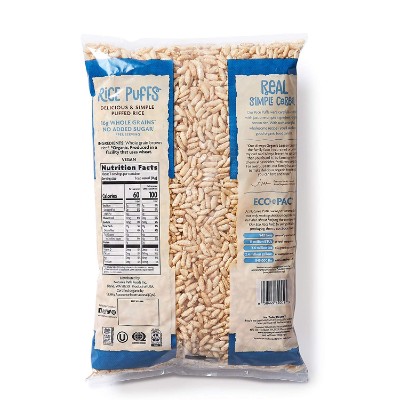 nature's path rice puffs 6 ounce organic baby cereal back