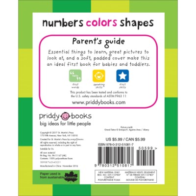 first 100 numbers, colors, shapes book for 2 year olds back