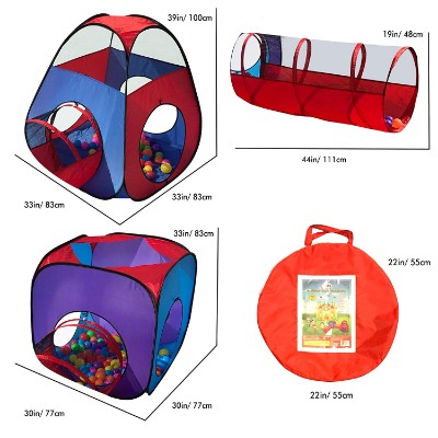 playz 4pc pop up kids play tent dimensions