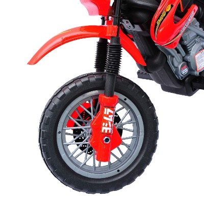 aosom 6V ride on motocross electric dirt bike for kids front tire