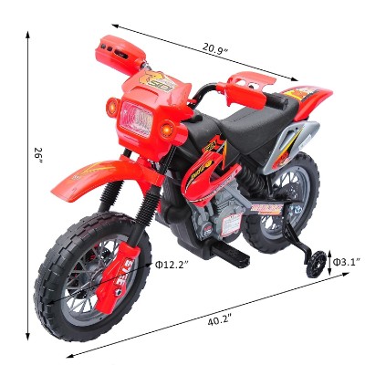 aosom 6V ride on motocross electric dirt bike for kids size