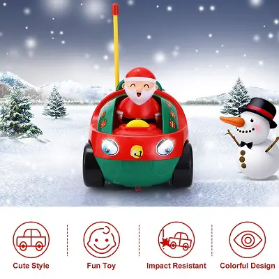 sgile remote control santa car christmas toy sounds lights