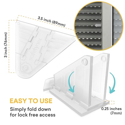 Safetynex 3M Adhesive 4 Pack Best Window Locks easy to install