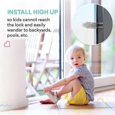 Safetynex 3M Adhesive 4 Pack Best Window Locks child proof