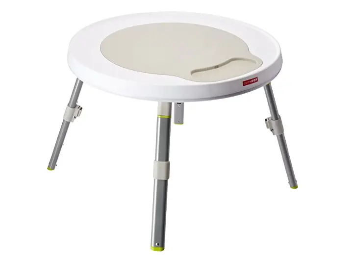 The Skip Hop Explore and More Baby Activity Center converts to a play table.