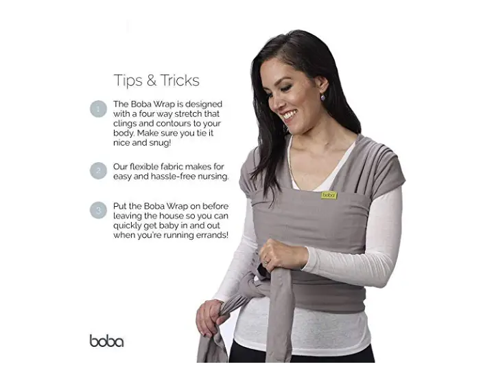Boba Baby Wrap is comfortable and fits to every body.
