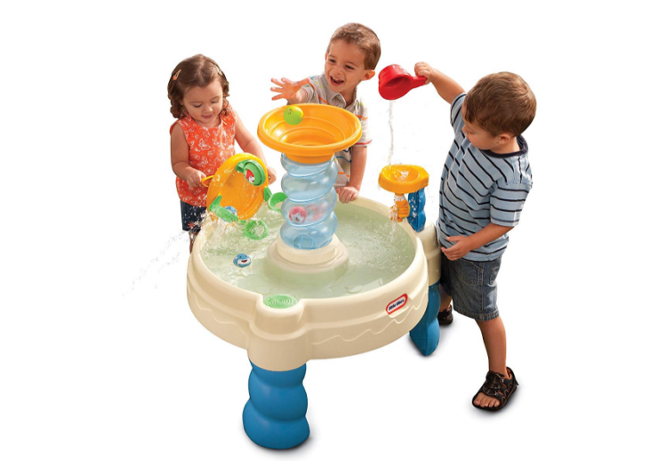 The Little Tikes Spiralin' Seas Waterpark Play Table includes one water cup.