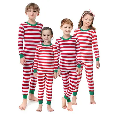 shelry matching striped pajams
