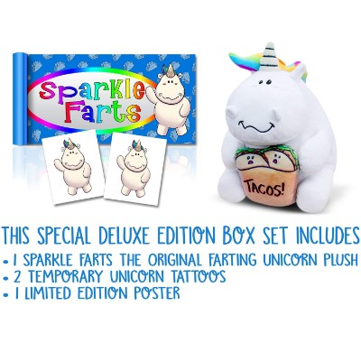 sparkle farts unicorn plush