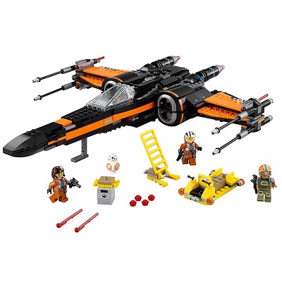 lego star wars poe's X-wing fighter pieces