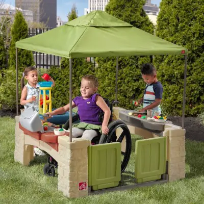 All Around Playtime Patio with Canopy Playhouse