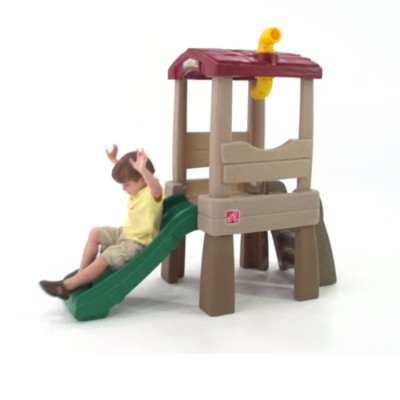 naturally playful lookout treehouse indoor toddler slide playtime