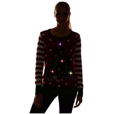 the ugly holidays light up christmas sweater glow