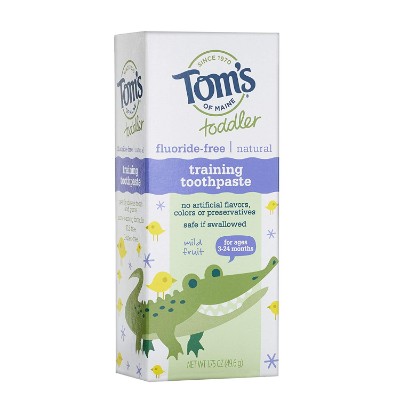 tom's of maine toddlers fluoride-free toddler toothpaste box