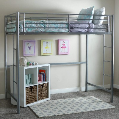 WE furniture twin metal bunk and loft bed for kids frame room