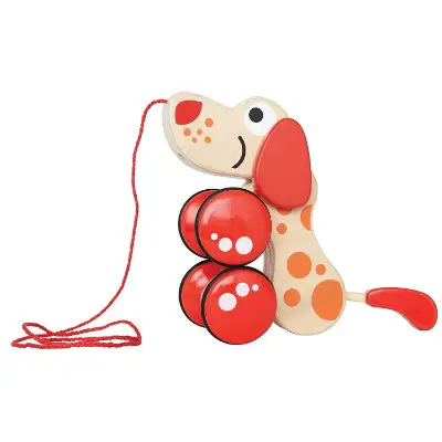 walk-a-long puppy pull toy for kids side view