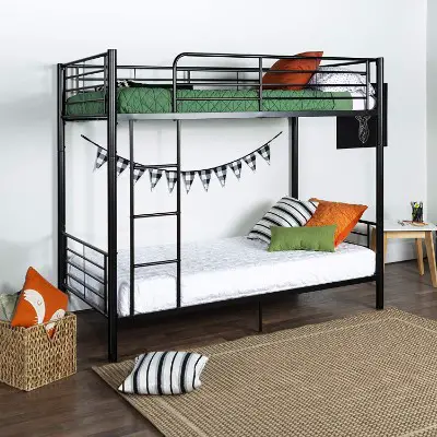 walker edison twin-over-twin bunk and loft bed for kids room