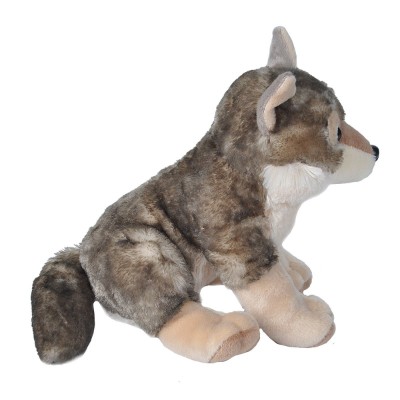 wild republic cuddlekins wolf stuffed animal side view