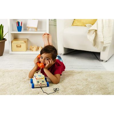 retro chatter phone pull toy for kids toddler