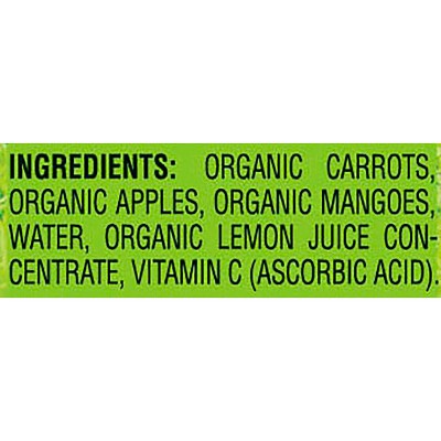 gerber organic baby food fruit & veggie ingredients