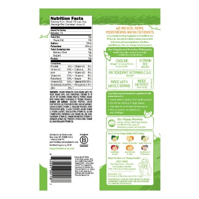 happy baby organic baby food ingredients