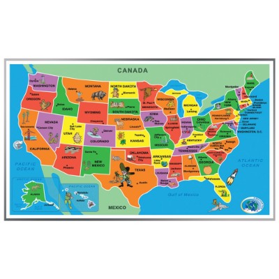 united states of america 55 pieces jigsaw puzzle for kids map