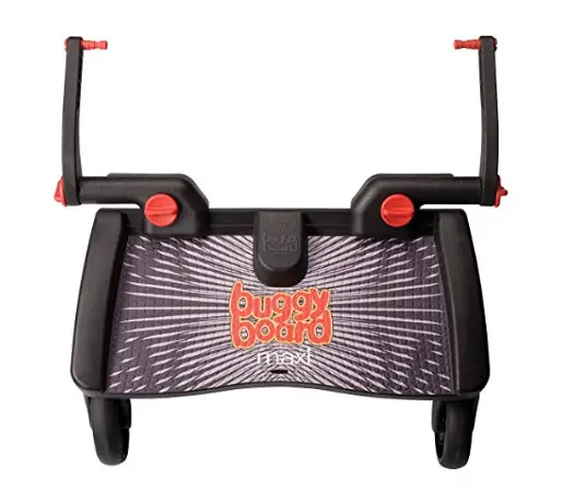 The Lascal BuggyBoard Maxi, Universal Ride-On Stroller Board is easy to install.