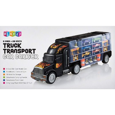 play 22 truck transport car carrier gifts for 6 year old boys features
