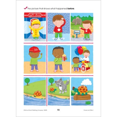 school zone preschool educational book page