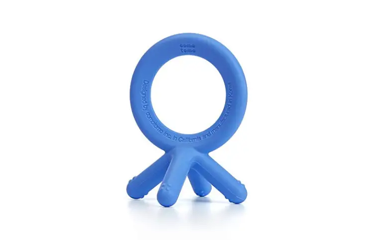The Comotomo Baby Teether is soft and hygenic.