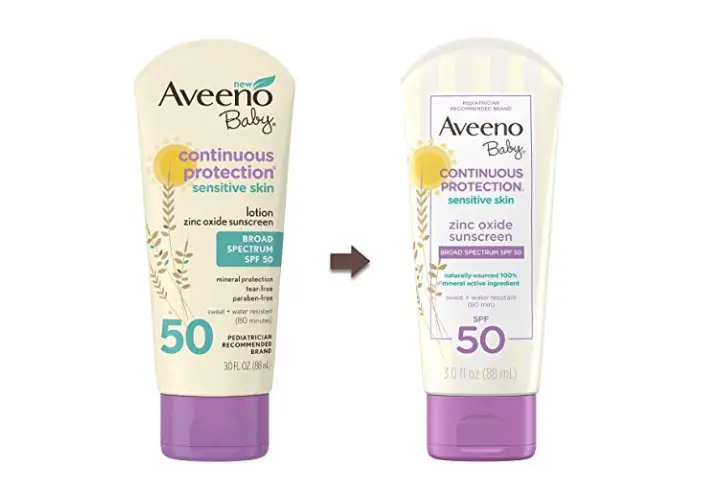 The Aveeno Baby Sensitive Skin Lotion is easy to apply.