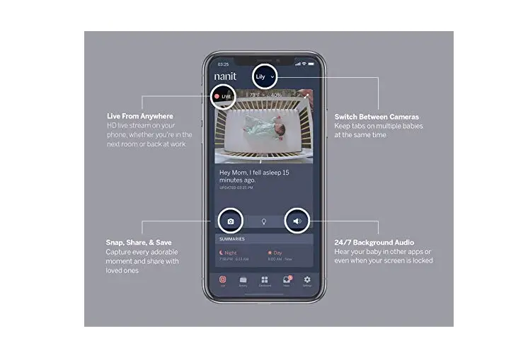 The Nanit Smart Baby Monitor features a soft glow night light.