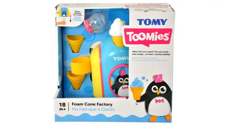 The TOMY Toomies Foam Cone Factory is suitable for children over 3 years old.