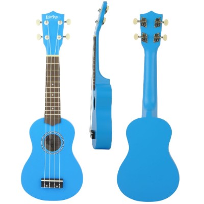 everjoys soprano ukulele beginner kids guitar front, side and back