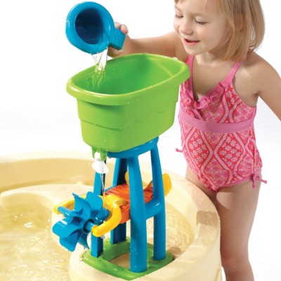 step2 big splash waterpark water & sand table for kids and toddlers tower