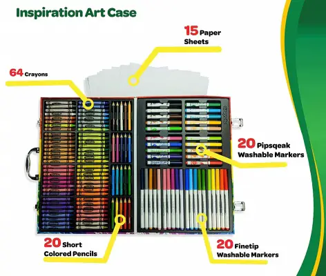 crayola art case toys that start with a pieces